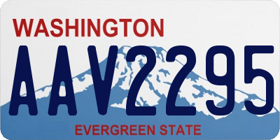 WA license plate AAV2295