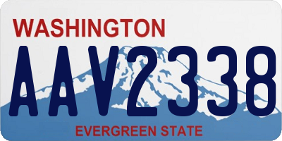 WA license plate AAV2338