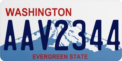 WA license plate AAV2344
