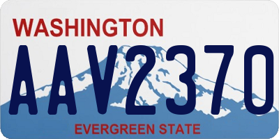 WA license plate AAV2370