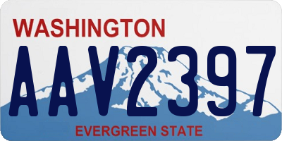 WA license plate AAV2397