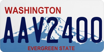 WA license plate AAV2400