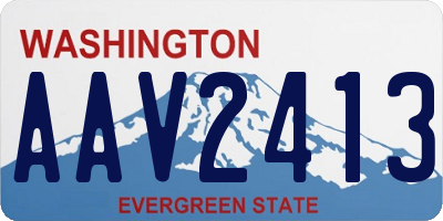 WA license plate AAV2413