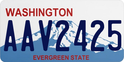 WA license plate AAV2425