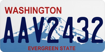 WA license plate AAV2432