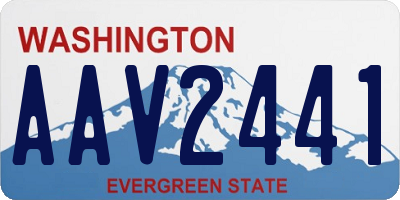 WA license plate AAV2441