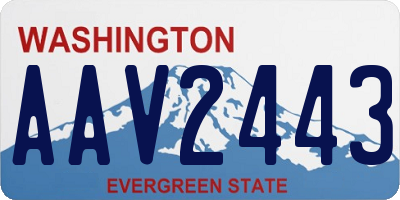 WA license plate AAV2443