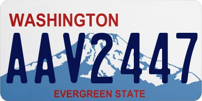 WA license plate AAV2447