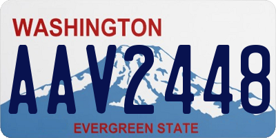 WA license plate AAV2448