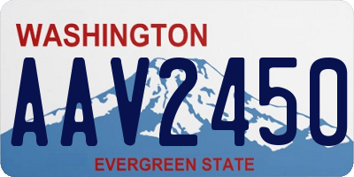 WA license plate AAV2450