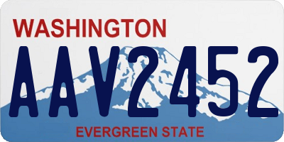 WA license plate AAV2452