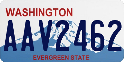 WA license plate AAV2462