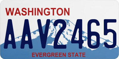 WA license plate AAV2465