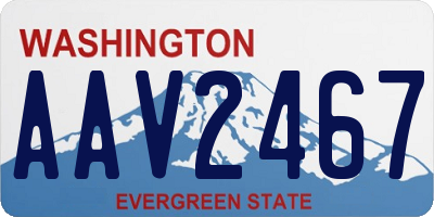 WA license plate AAV2467