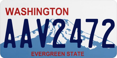 WA license plate AAV2472