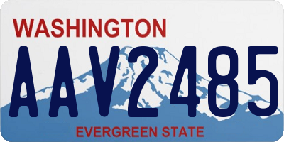 WA license plate AAV2485