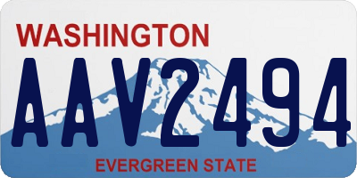 WA license plate AAV2494