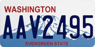 WA license plate AAV2495