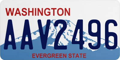 WA license plate AAV2496