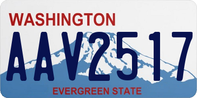 WA license plate AAV2517