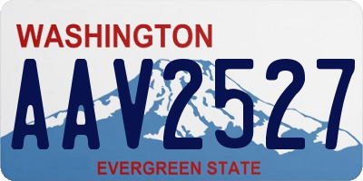 WA license plate AAV2527