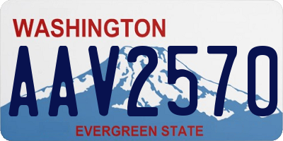 WA license plate AAV2570