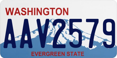 WA license plate AAV2579