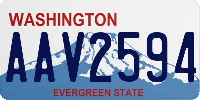 WA license plate AAV2594