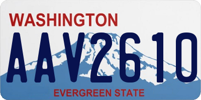 WA license plate AAV2610