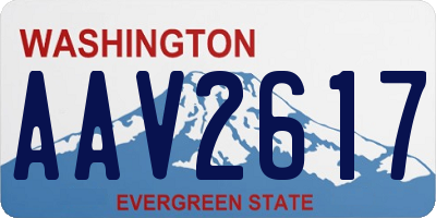 WA license plate AAV2617