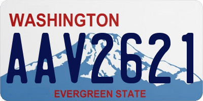 WA license plate AAV2621