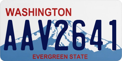 WA license plate AAV2641