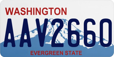 WA license plate AAV2660