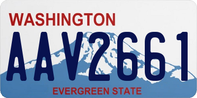 WA license plate AAV2661