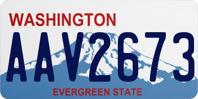 WA license plate AAV2673