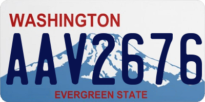 WA license plate AAV2676