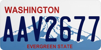 WA license plate AAV2677