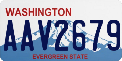 WA license plate AAV2679