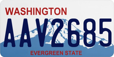 WA license plate AAV2685
