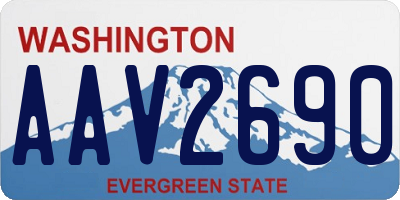 WA license plate AAV2690