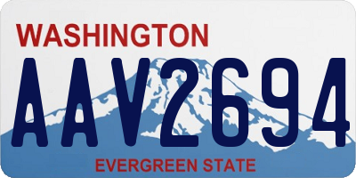 WA license plate AAV2694
