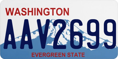 WA license plate AAV2699