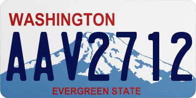 WA license plate AAV2712