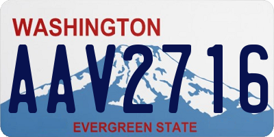 WA license plate AAV2716