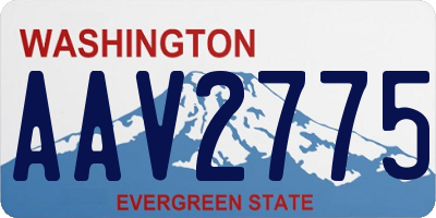 WA license plate AAV2775