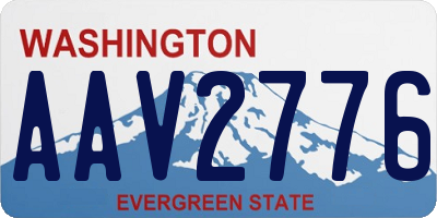 WA license plate AAV2776