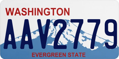 WA license plate AAV2779