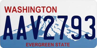 WA license plate AAV2793