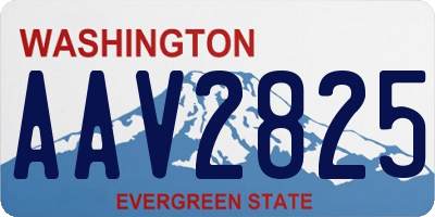 WA license plate AAV2825