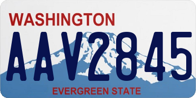 WA license plate AAV2845